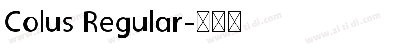 Colus Regular字体转换